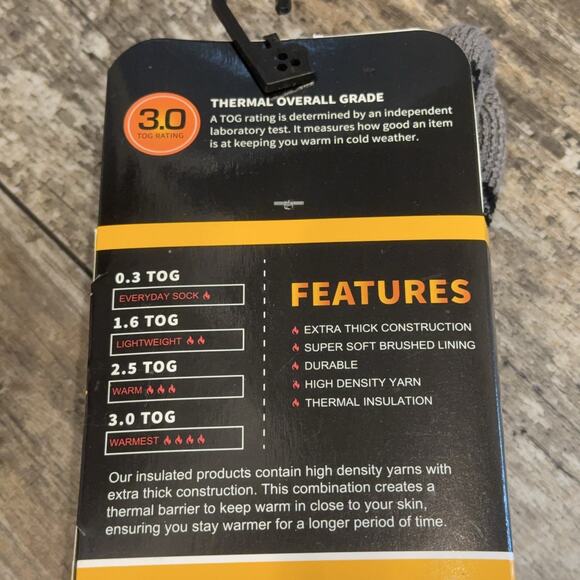 Muk Luks Heat Retainers Thermal Socks Mens Size 10-13 3.0 TOG Warm Liner Winter - Picture 4 of 8
